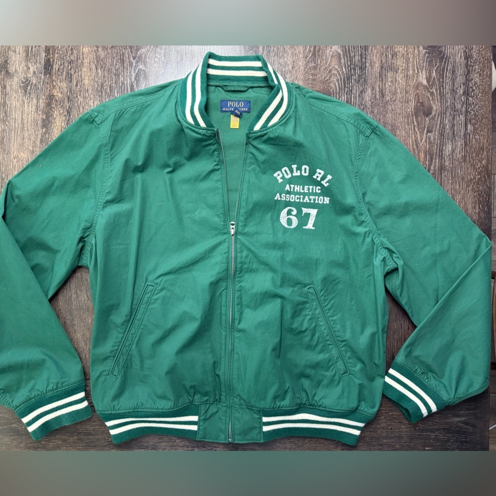 Polo Green Athletic Varsity Jacket - Picture 2 of 5